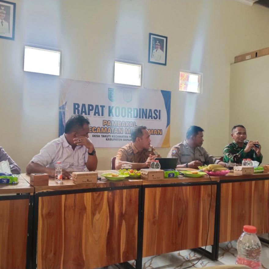Pambakal Pasiraman Hadiri Rakor APDESI se-Kecamatan Mataraman
